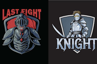 design mascot knight helmet logo