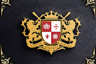 design luxury heraldic, family crest and coat of arms logo