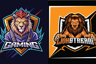 design esport mascot tiger lion logo