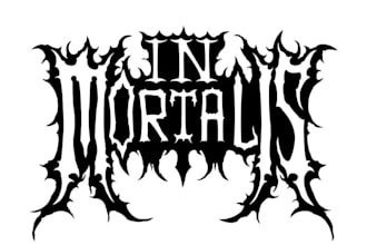 draw modern death metal letter, font logo for you