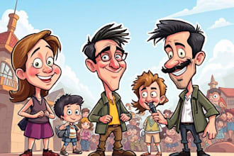 draw caricature avatar portrait cartoon