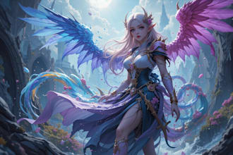 create fantasy character illustration, portrait, scene, splash art