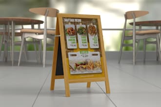 create custom design printable digital restaurant menu