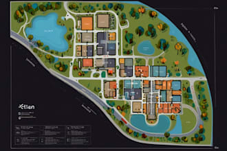 design a map or a site plan vector illustration