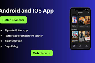 design and develop flutter UI screens for your mobile app