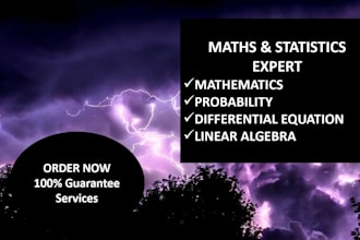help in linear algebra, probability problems,differential equation,basic maths