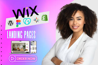 build landing page using wix,godaddy,figma,shopify,framer,squarespace