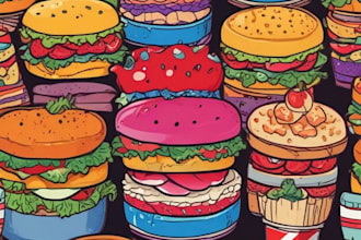 design food pop art of your food pop art
