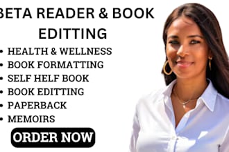 betaread and edit your book, ebook self help health and wellness memoir