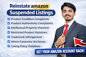 reinstate suspended amazon listing remove intellectual property violation
