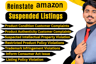 reinstate suspended amazon listing remove intellectual property violation