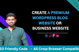 create a wordpress blog website or business website, author or blogger website