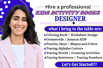 do kids activity book design for kdp kids coloring book and worksheet design