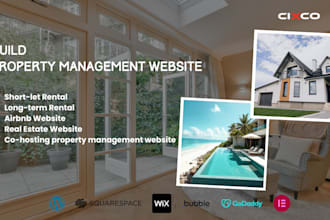 build property management website, vacation rental website, hotel booking