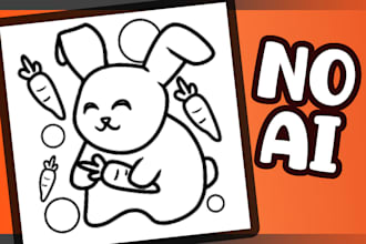 draw simple kids coloring book page KDP