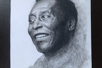 make an expressive charcoal portrait for you