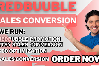 boost etsy ebay redbubble promotion sales traffic do etsy digital marketing