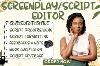 edit, proofread and format screenplay feature film script movie script editing
