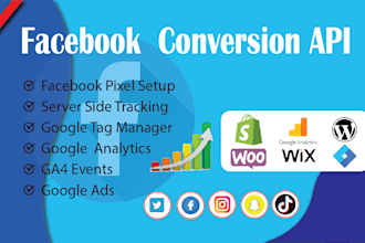 set up facebook pixel conversion API ga4  server side tracking shopify GTM