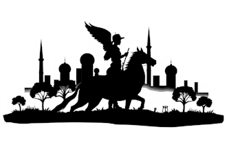 draw vector silhouette black and white