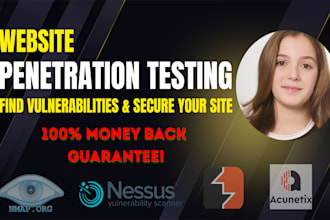 do penetration test on your website and provide test report
