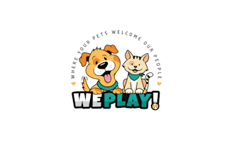create fun eye heart animal logo