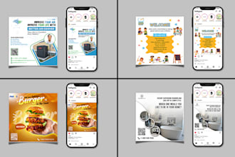 creative and attractive post or ad design for social media