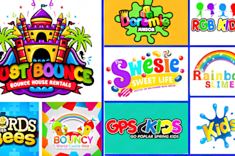 do kids, children, daycare, childcare, preschool and toy shop logo design