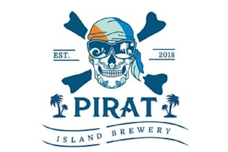 design brewery skull bar wine logo