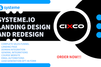 create systeme io sales funnel and systeme io landing pages
