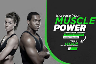 design eye catching flyers and posters for fitness centers, gyms, restaurants