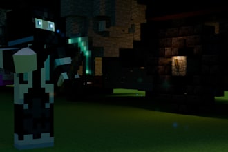 create custom 3d minecraft renders, smp logo, and thumbnails