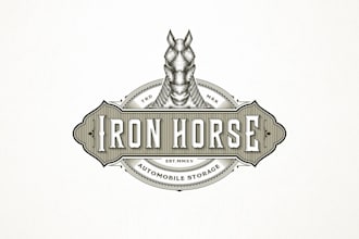 design iron horse exotic car sale logo
