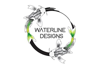 make looks nice high definition waterline logo designs