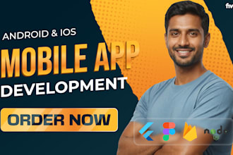 do mobile app development, android and ios app in flutter