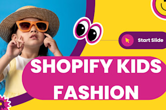 make a shopify jewelry website and clothing brand for kids