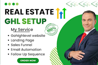 setup real estate gohighlevel real estate landing page sales funnel idx website