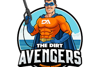 design mascot pressure washing business logo