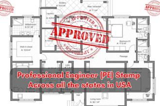 pe stamp architectural drawing engineering drawing site plan for city permit
