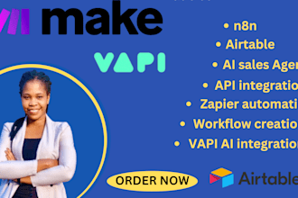 set up made com integromat make com automation n8n vapi airtable