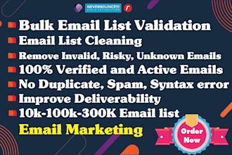 do bulk email validation, verification and email list cleaning service