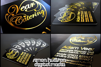 create luxury business card, visiting card, letterhead and logo design