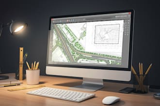 professionally create autocad 2d drawings for road infrastructure and site plans