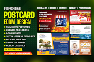 design a professional postcard single or double sided