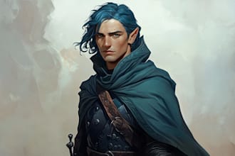 draw a dnd art and d and d character for you