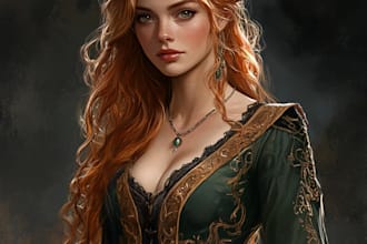 draw amazing d or dnd character for you