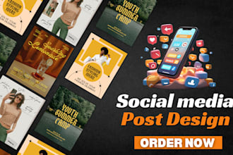 create social media post designs for instagram, facebook, twiter and pinterest