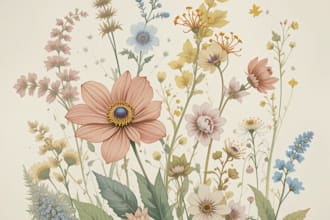 create a botanical watercolor illustration