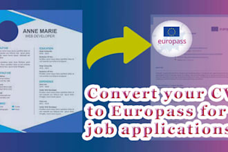 create a europass CV for eu work and visa applications
