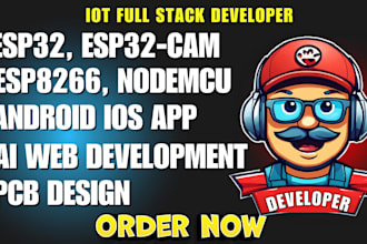 develop ios, android app, nrf52, stm32, esp32 firmware and pcb design, nlp ai